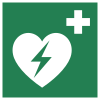 Segnale ISO 7010 E010: Defibrillatore automatico esterno (DAE)