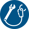 Segnale ISO 7010 M069: Agganciare gli utensili