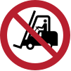 Segnale ISO 7010 P006: Vietato ai carrelli industriali