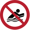 Segnale ISO 7010 P063: Vietato il body-boarding