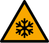Segnale ISO 7010 W010: Pericolo bassa temperatura
