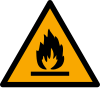 Segnale ISO 7010 W021: Pericolo sostanze infiammabili