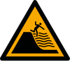 Segnale ISO 7010 W066: Pericolo spiaggia in forte pendenza